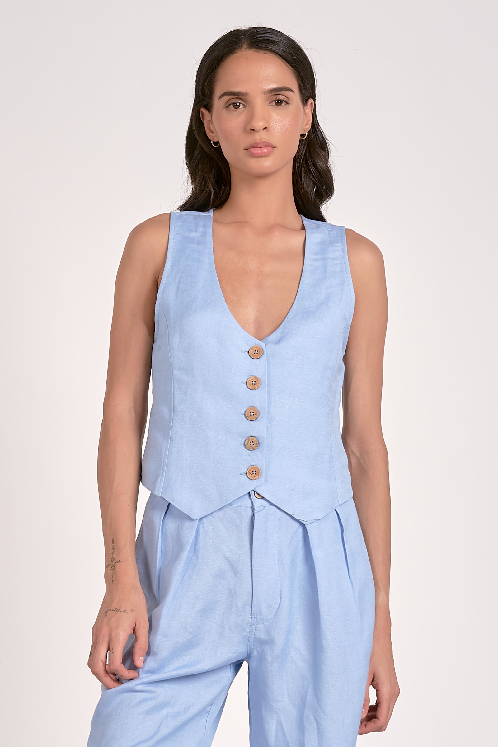 Lana Vest in Light Blue by Sierra Deene