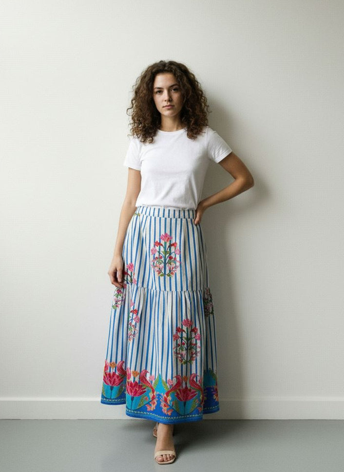 STRIPED GARDEN ADA SKIRT by Maude Vivante