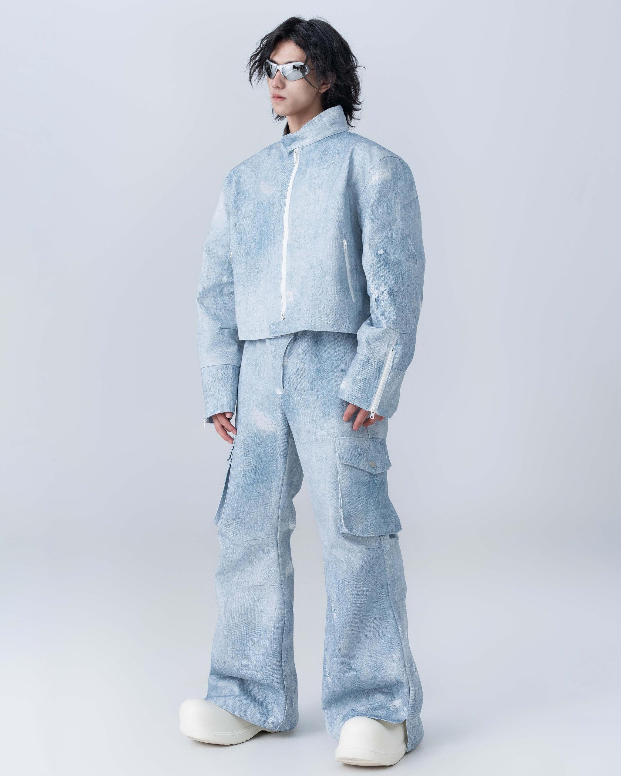 Blue Pioneer Wide Pants by OFFCULTURE
