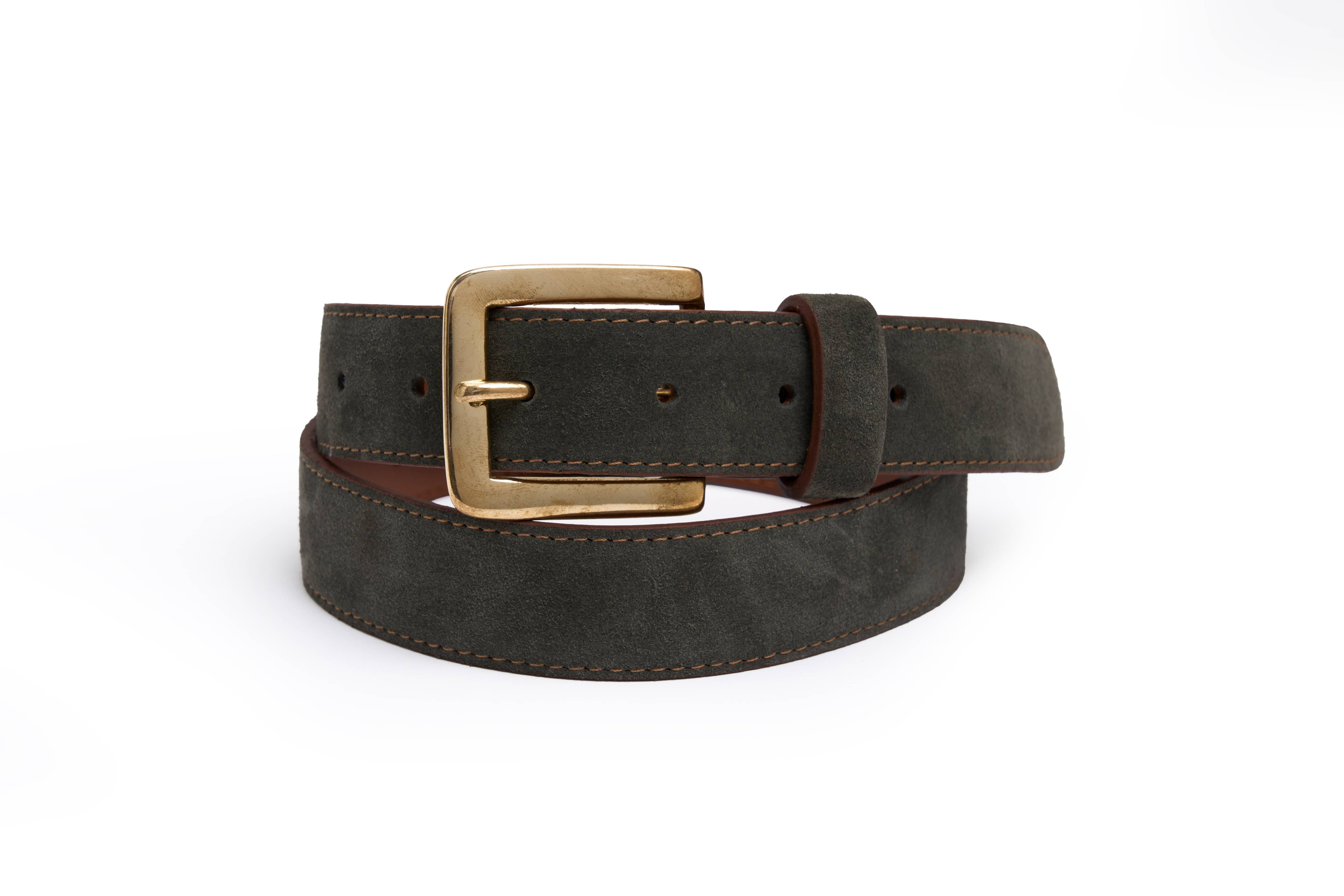 Suede Belt in Storm Grey by Belmont GB