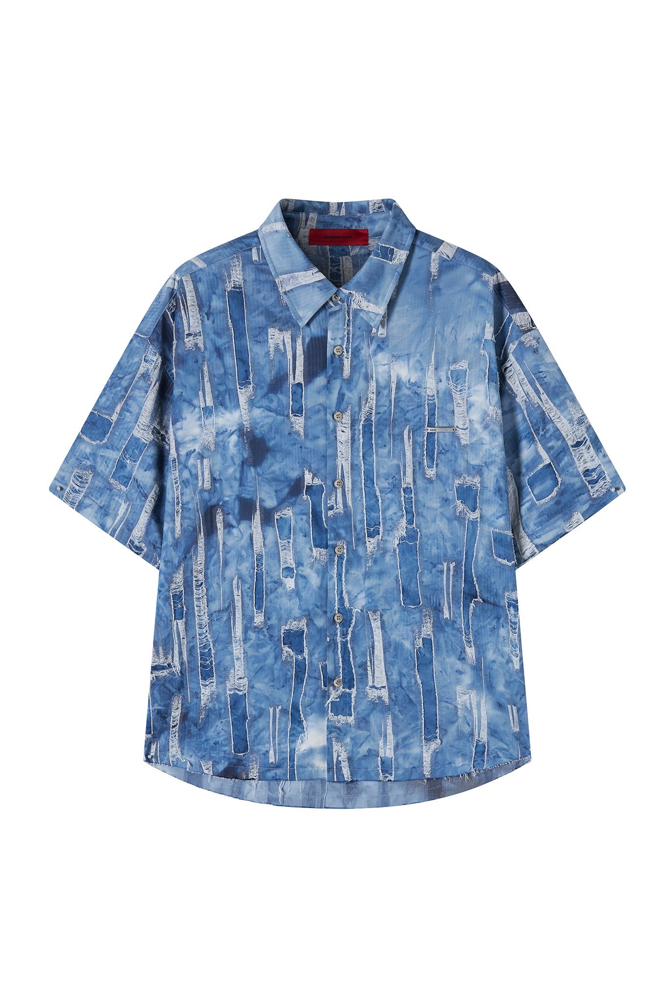 PATCH WORK DENIM SHIRT BLUE by Acupuncture1993