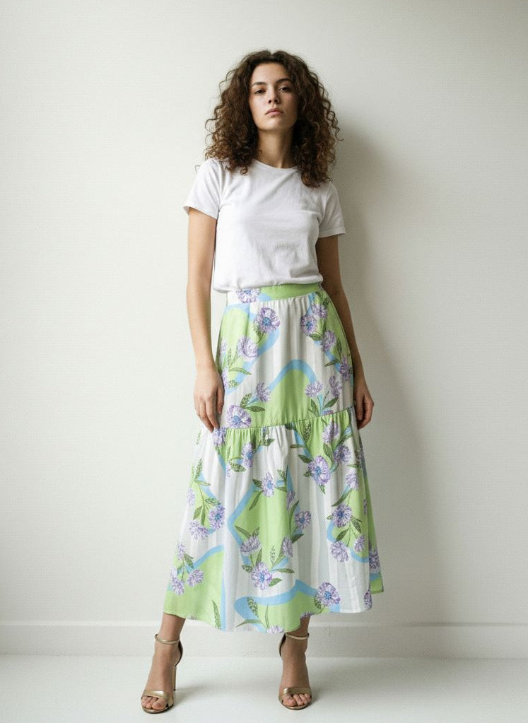 LAVENDER BLOOM ADA SKIRT by Maude Vivante