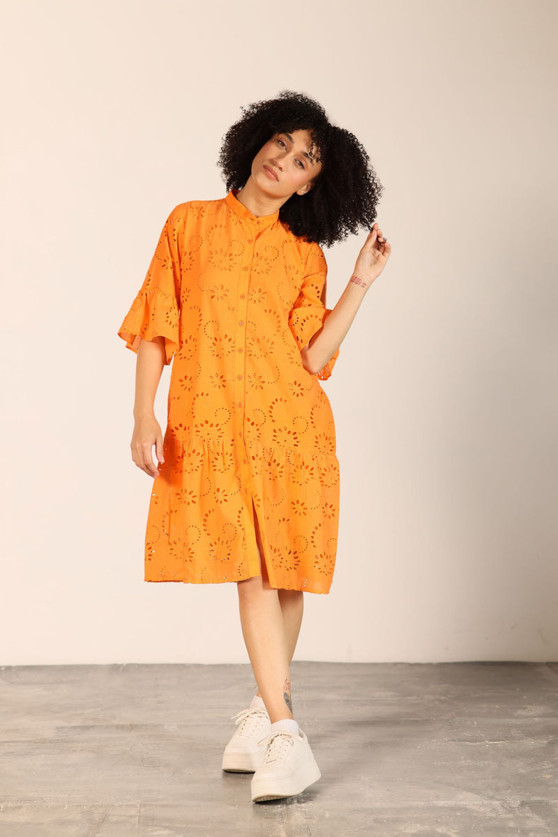 TANGERINE ZURI DRESS by Maude Vivante