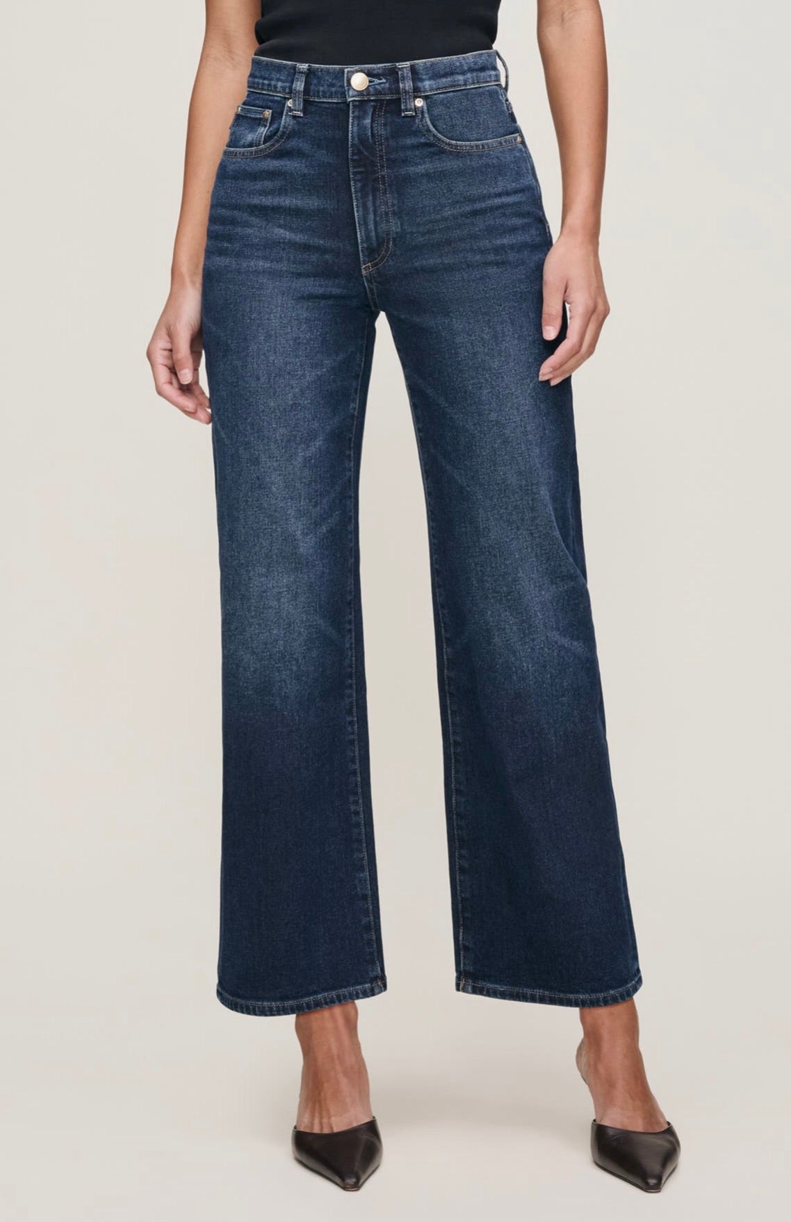 DL1961 Karmine Refined Wide Leg Sculp System High Rise Jeans by Sierra Deene