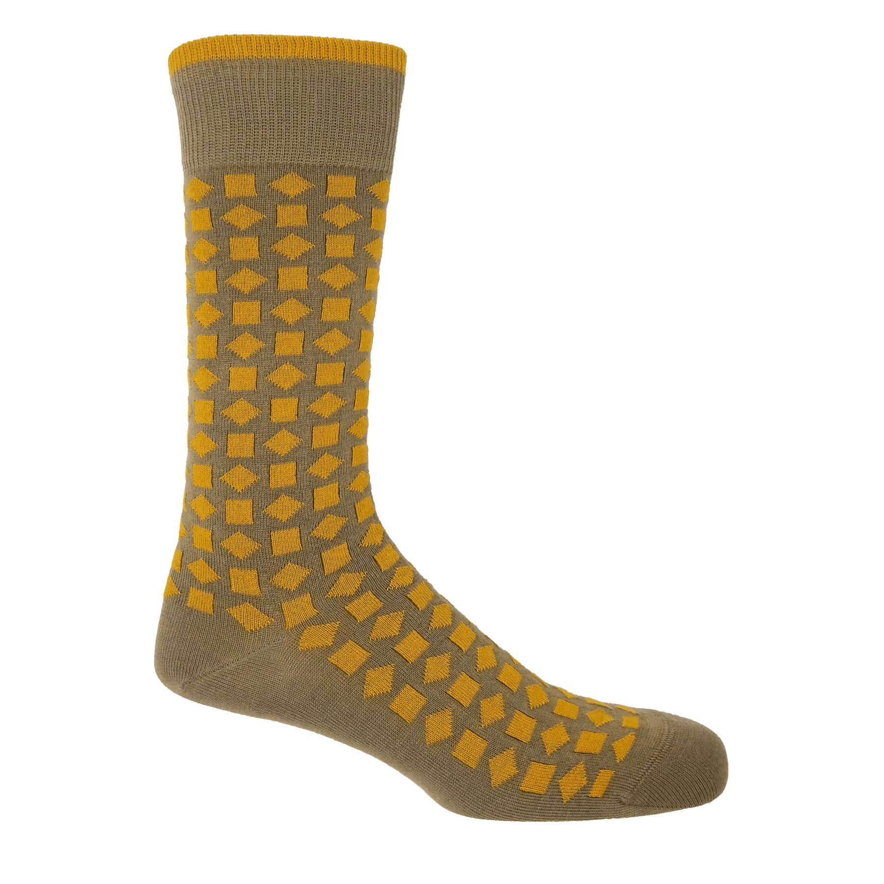 Diamonds Men's Socks - Mustard by Peper Harow