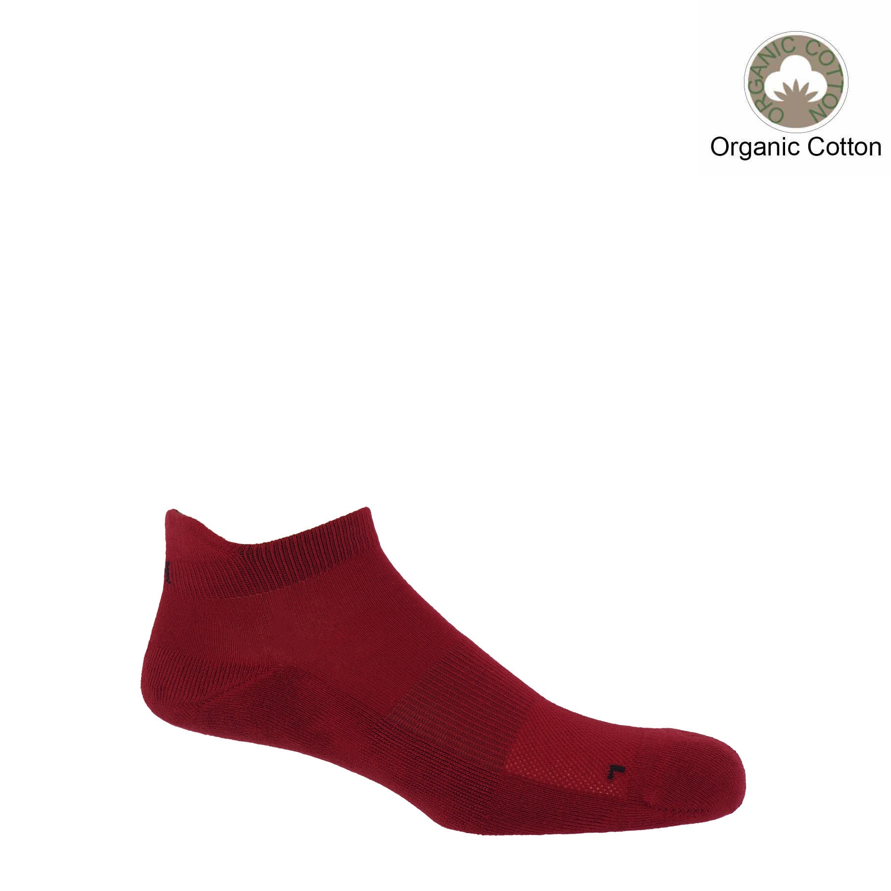 Organic Men's Trainer Sport Socks - Burgundy by Peper Harow