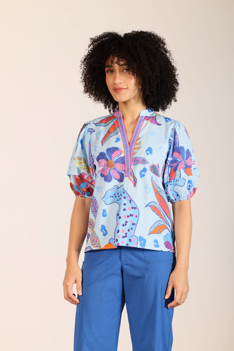 AZURE SAFARI RAYA TOP by Maude Vivante