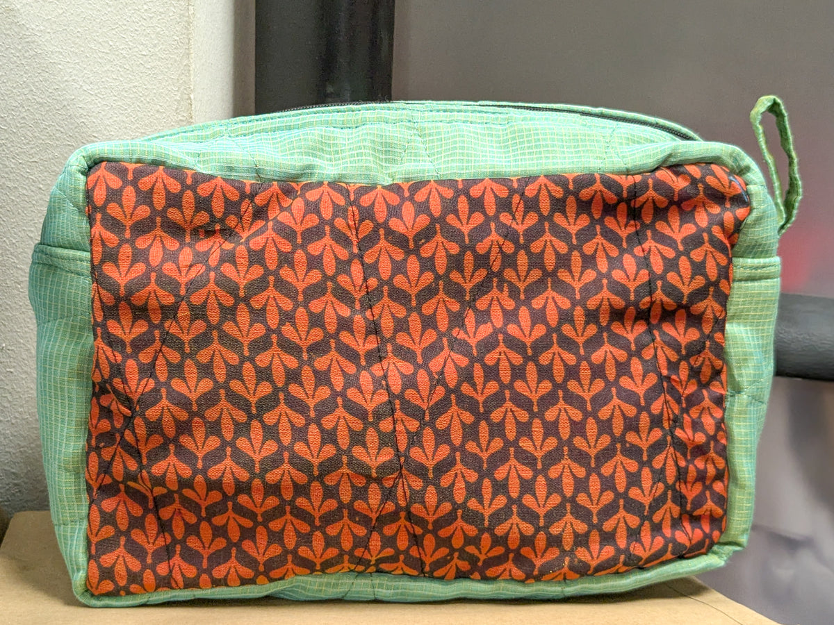 Large colourful upcycled sari box pouches by Shakti.ism