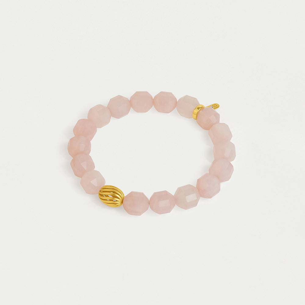 Dev Bahia Rose Quartz Bracelet by Sierra Deene