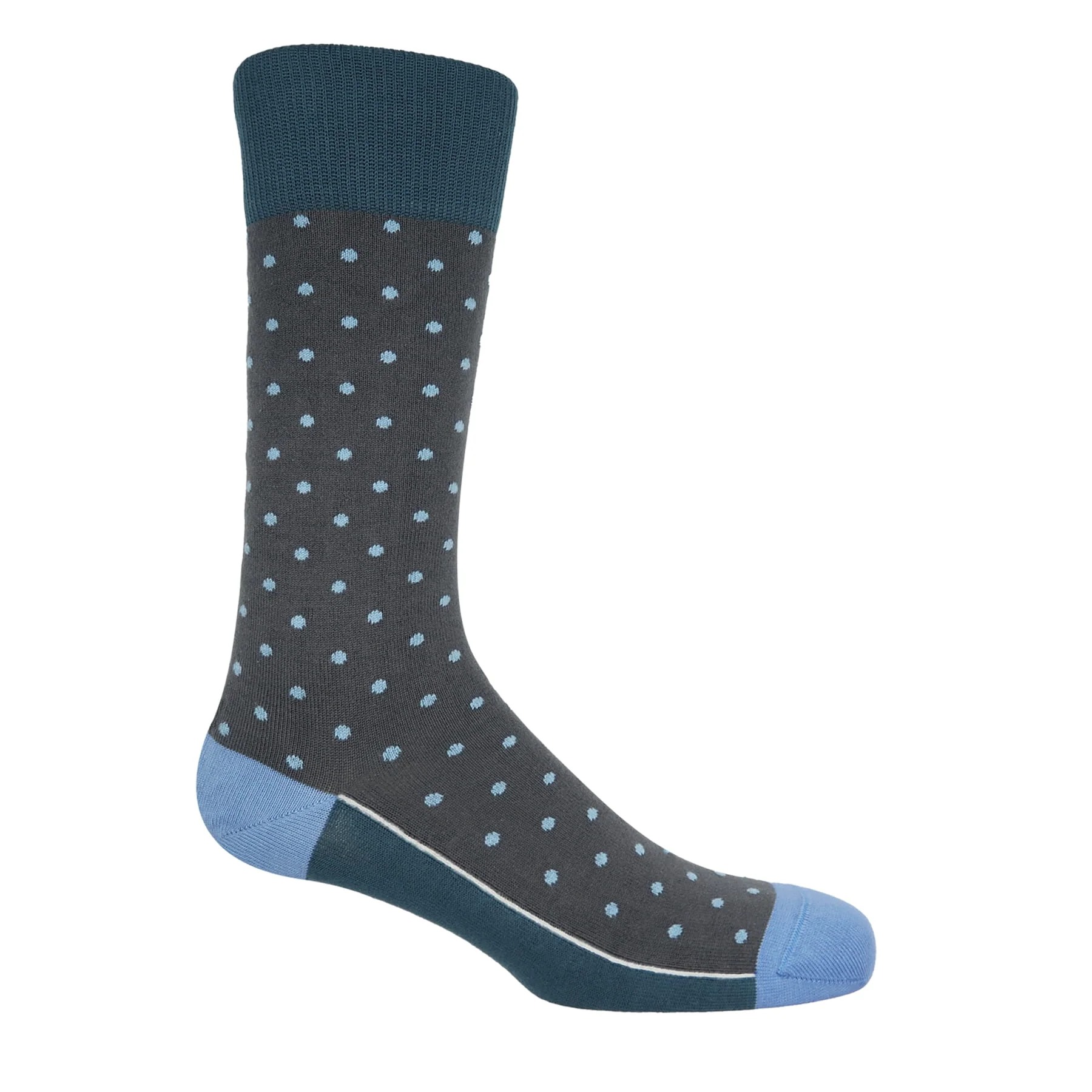 Pin Polka Men's Socks - Urban Grey by Peper Harow