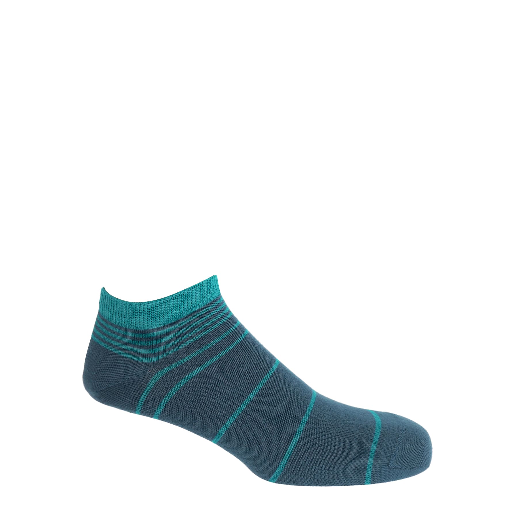 Retro Stripe Men's Trainer Socks - Teal by Peper Harow