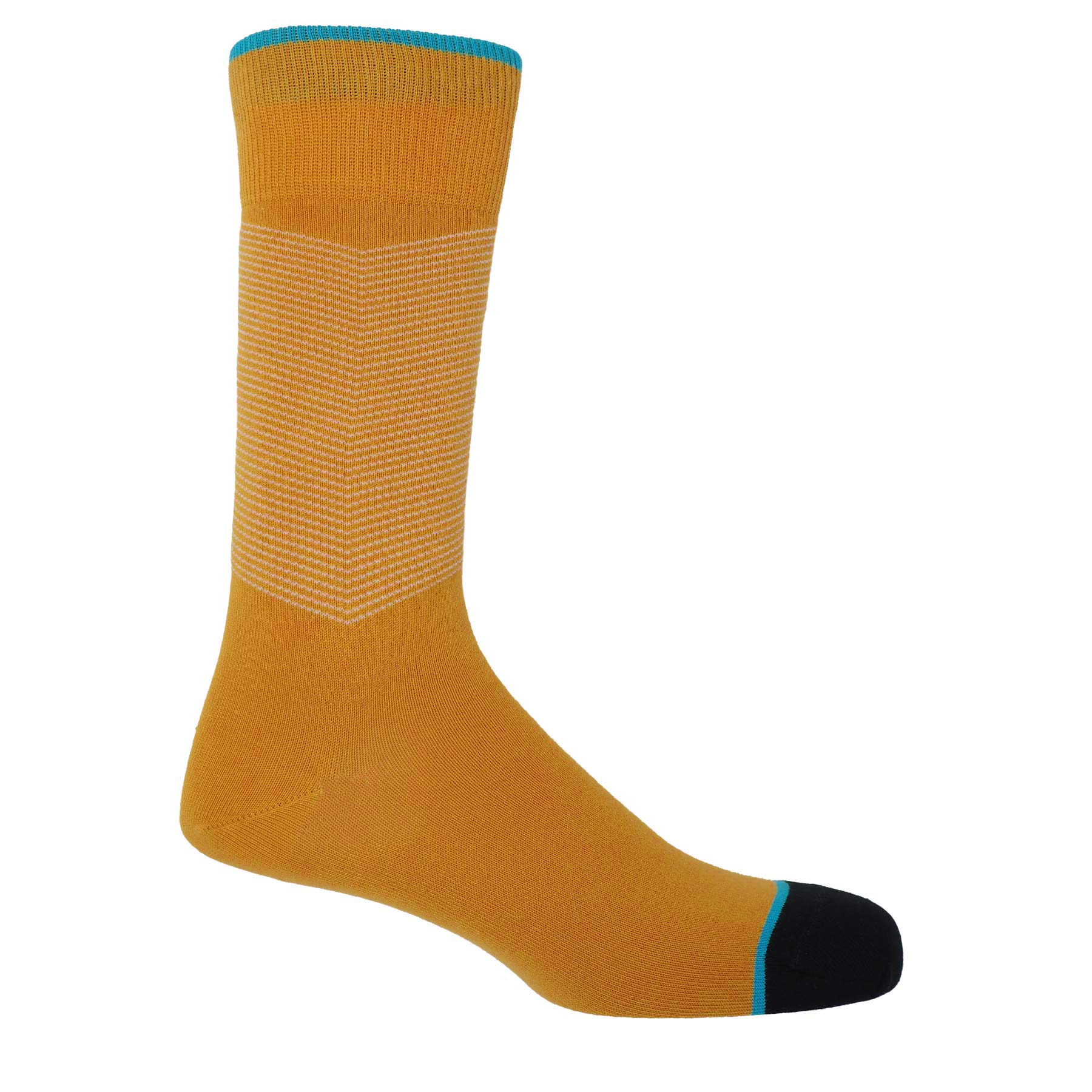 Chevron Men's Socks - Amber by Peper Harow