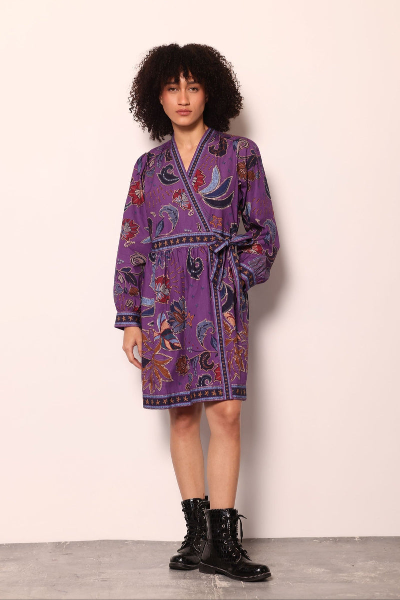 PURPLE SPARKLE CARA DRESS by Maude Vivante