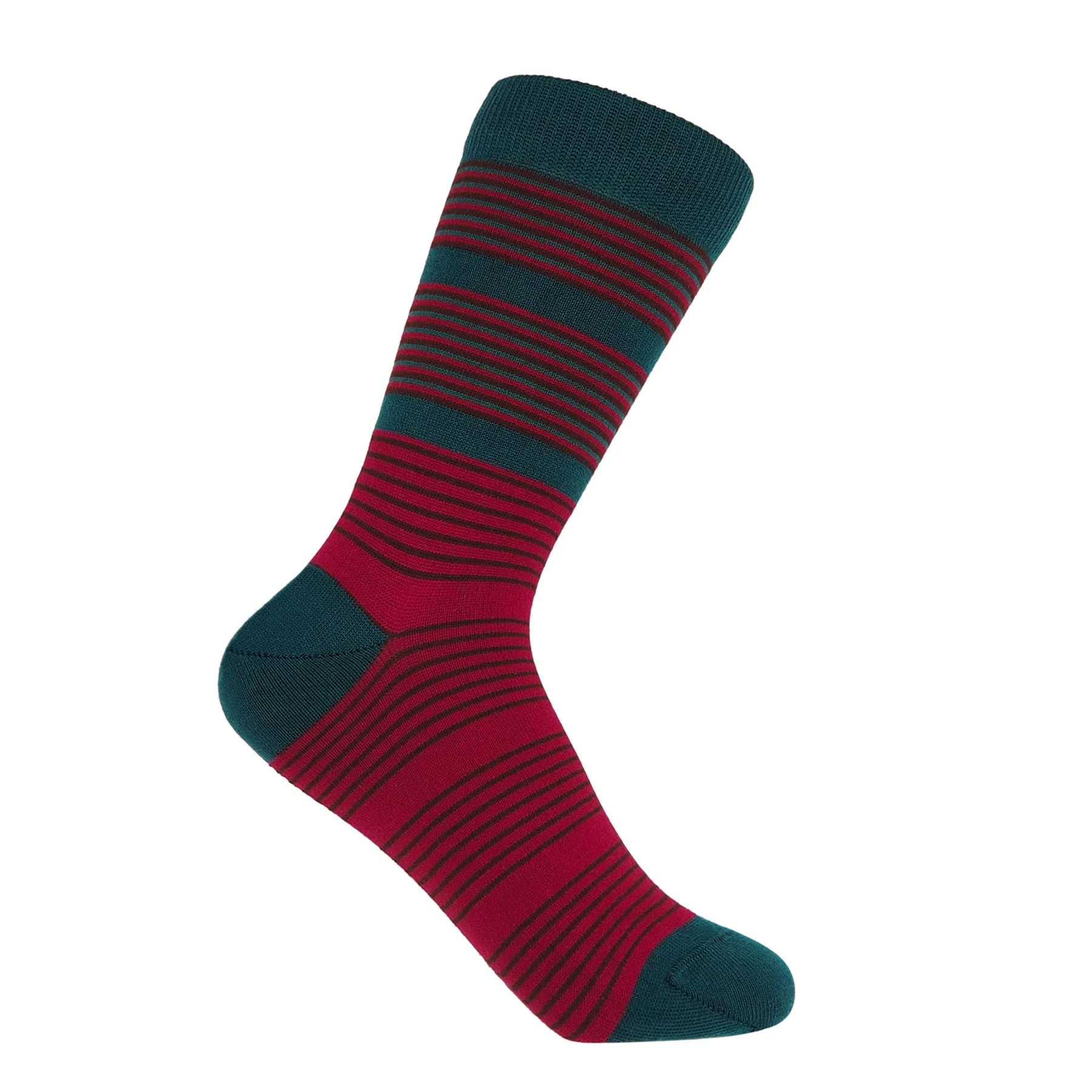 Twin Stripe Women's Socks - Red by Peper Harow