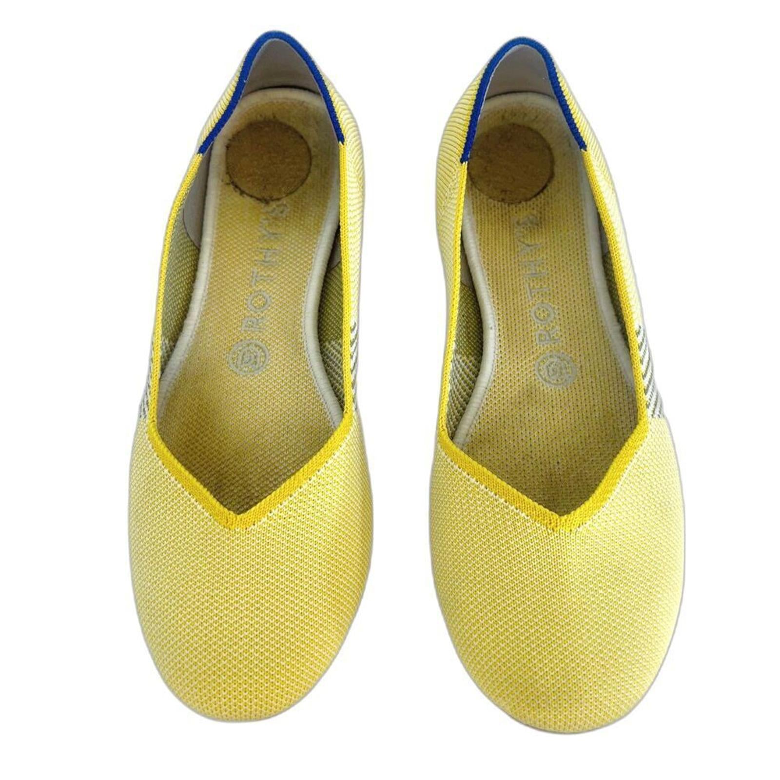 Rothy's RARE Limited Edition Yellow Lemon Tread Lightly Ballet Flats S by Hot Girl Secondhand