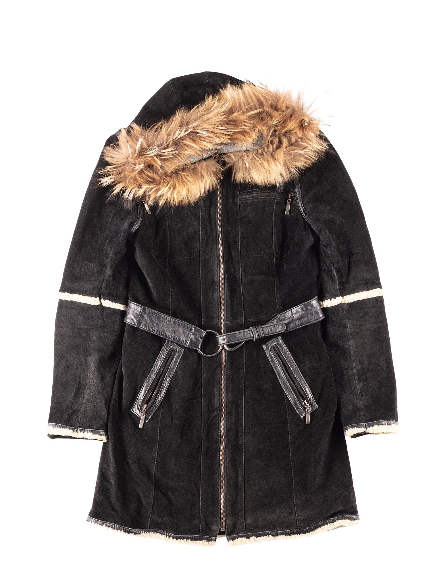 Vintage 00's Women Fur Coat in Black by Northern Grip
