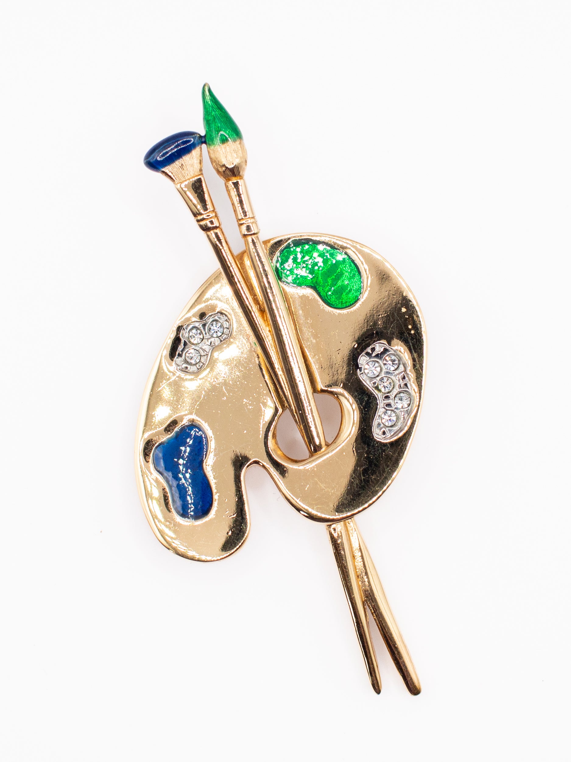 Vintage 80's Artist Paint Palette Brooch by Northern Grip
