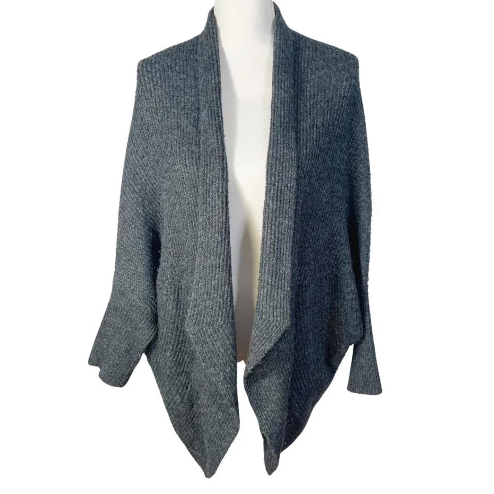 Sleeping on Snow Wool Blend Anthropologie Charcoal Grey Cardigan Women by Hot Girl Secondhand