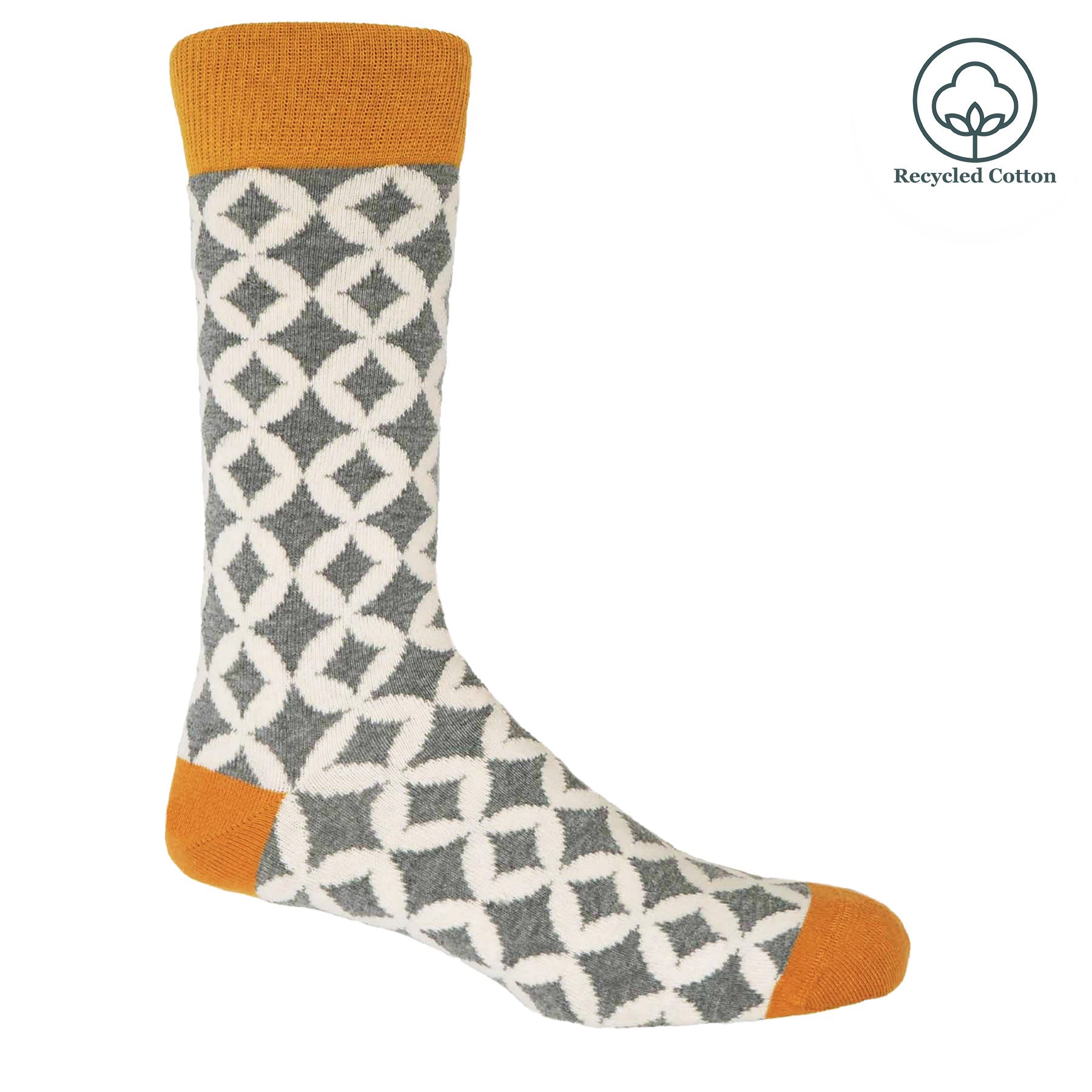 Mosaic Men's Socks - Grey by Peper Harow