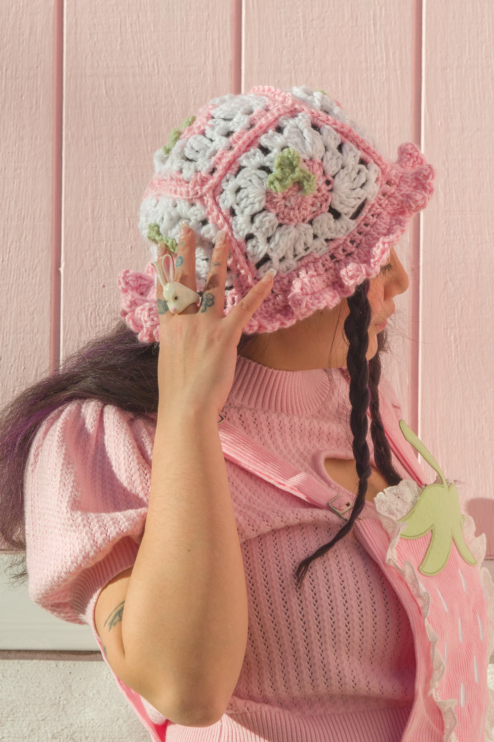 Pink Strawberry Bucket Hat by Miss Candyholic