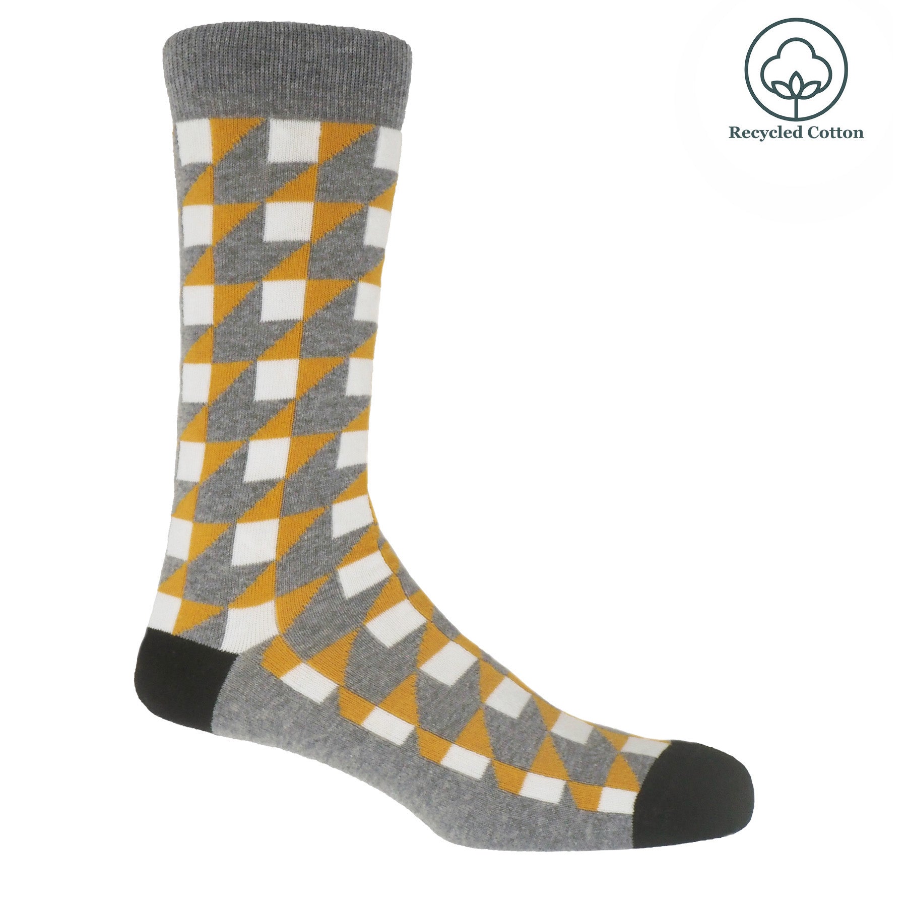 Dimensional Men's Socks - Grey by Peper Harow