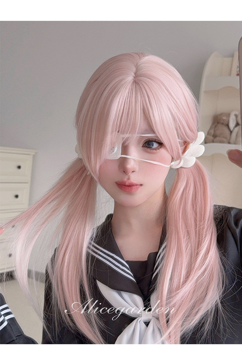 Strawberry Pink Long Wig – Alice Garden by Land Decora