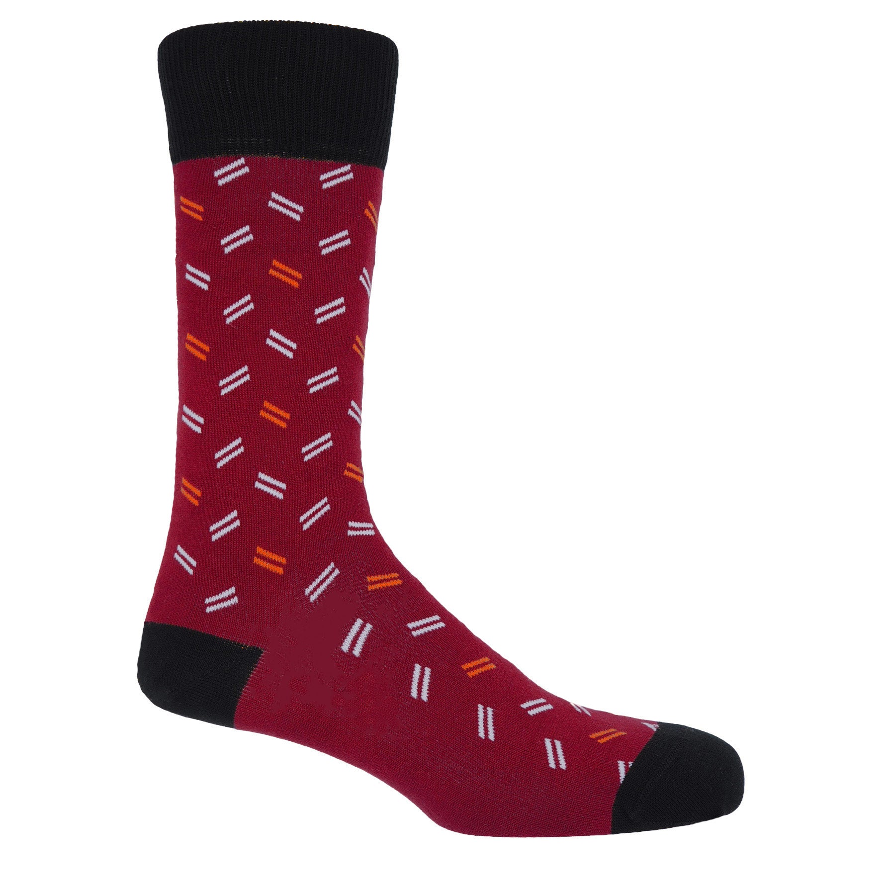 Parallel Men's Socks - Burgundy by Peper Harow