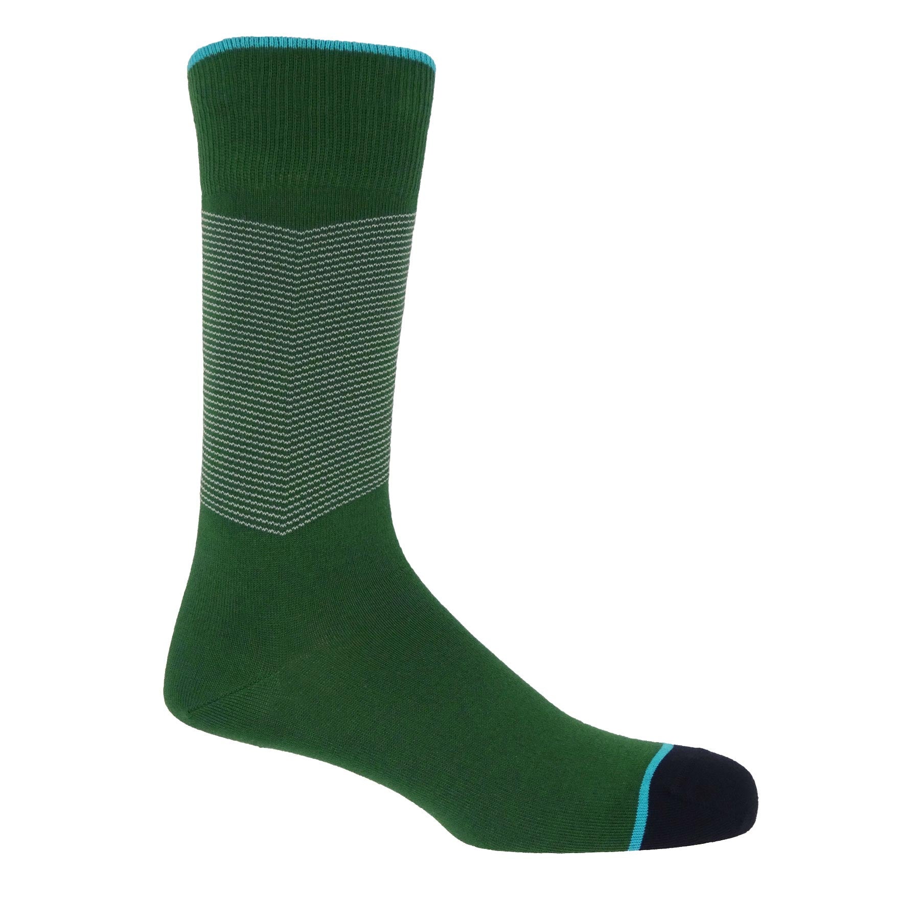 Chevron Men's Socks - Green by Peper Harow