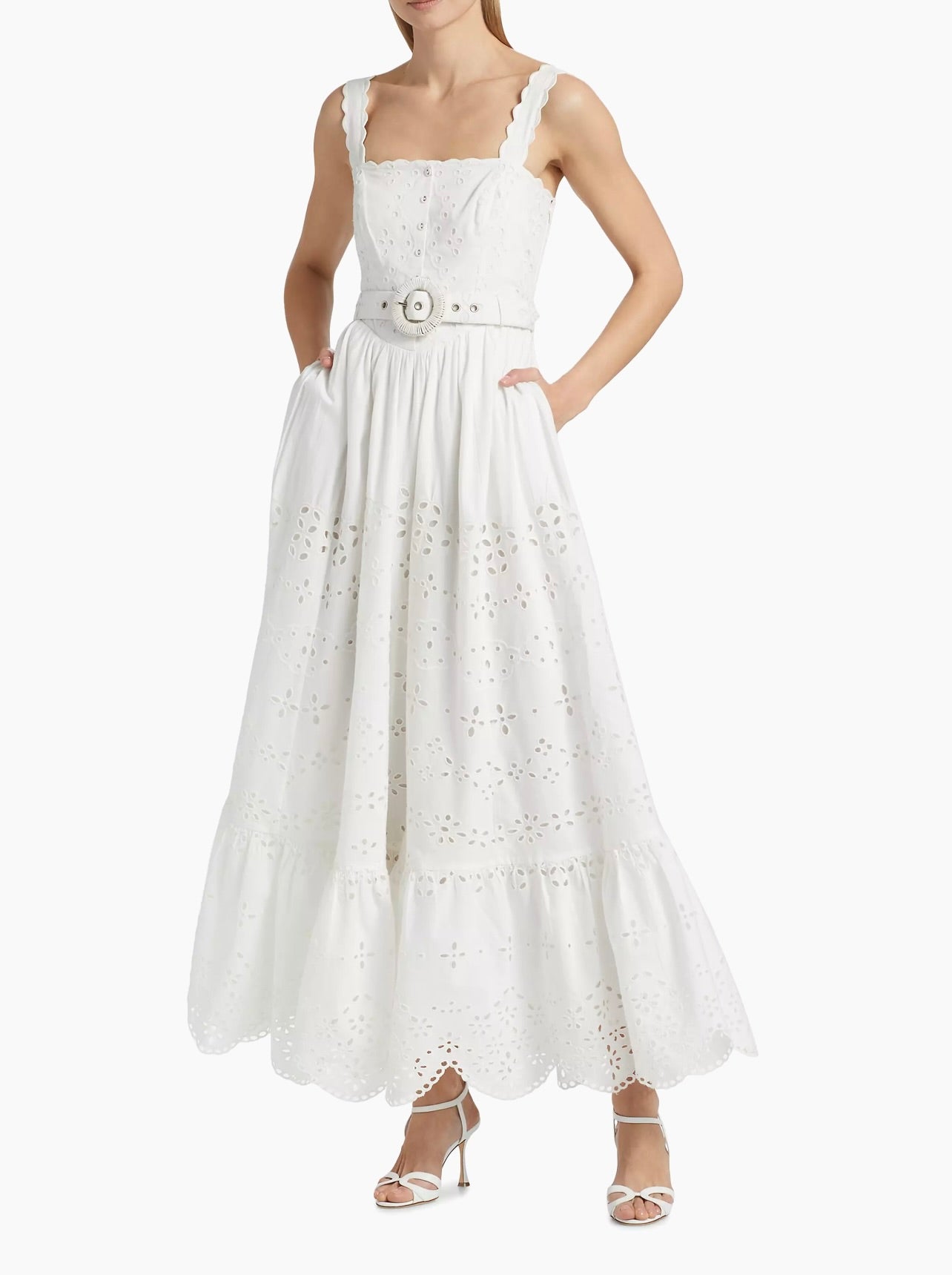 Adya Long Dress in White by Sierra Deene