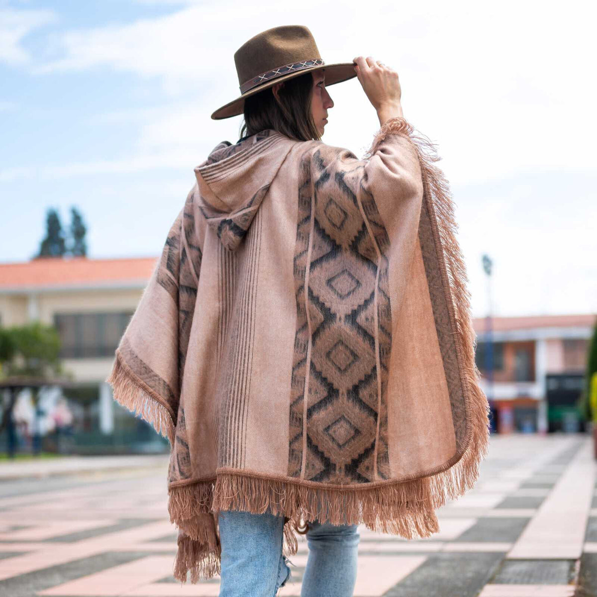 Conambo Baby Alpaca Hooded Poncho - Unisex by ECUALAMA