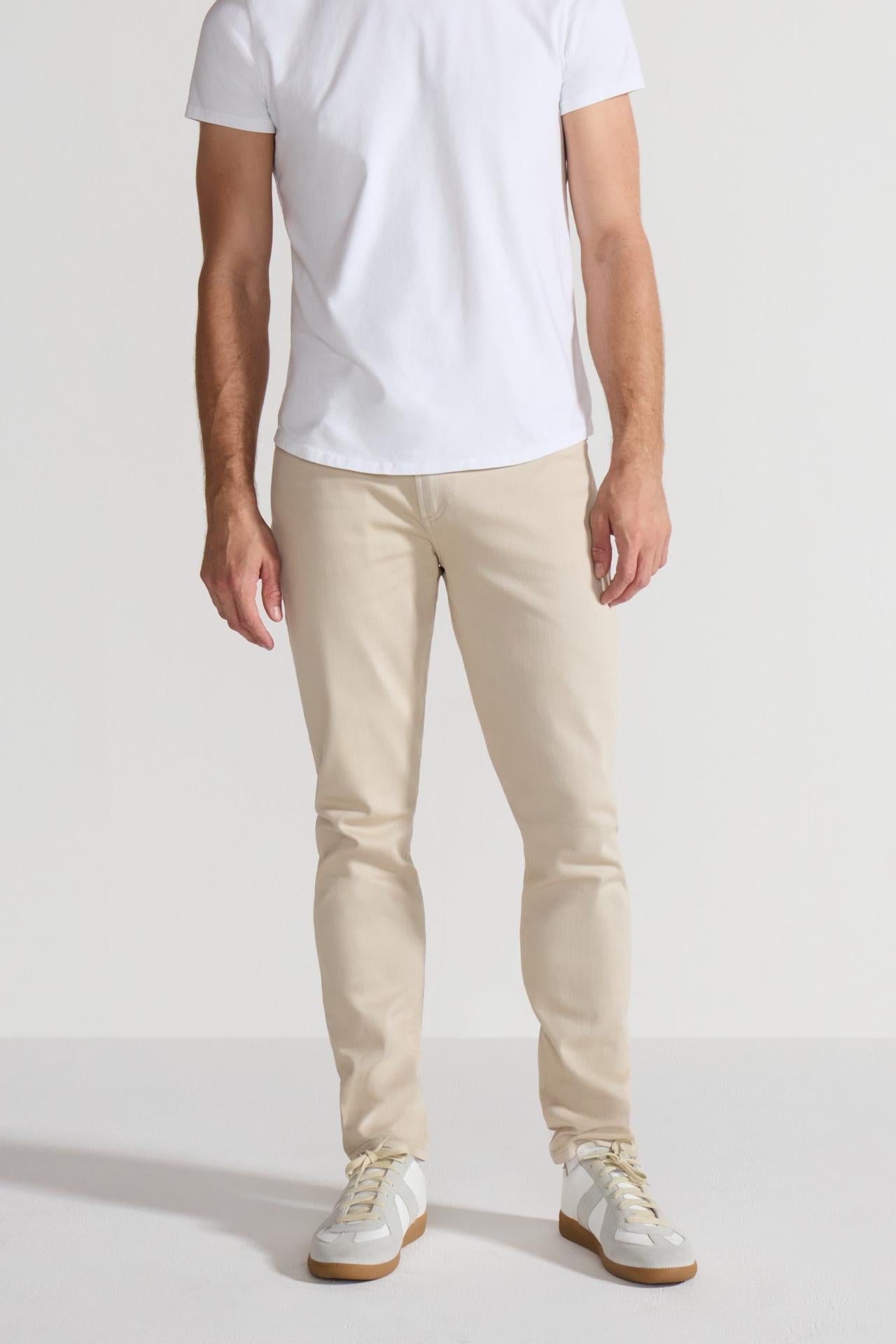Brando Parisian Luxe Khaki Stretch Slim Jean by MONFRERE
