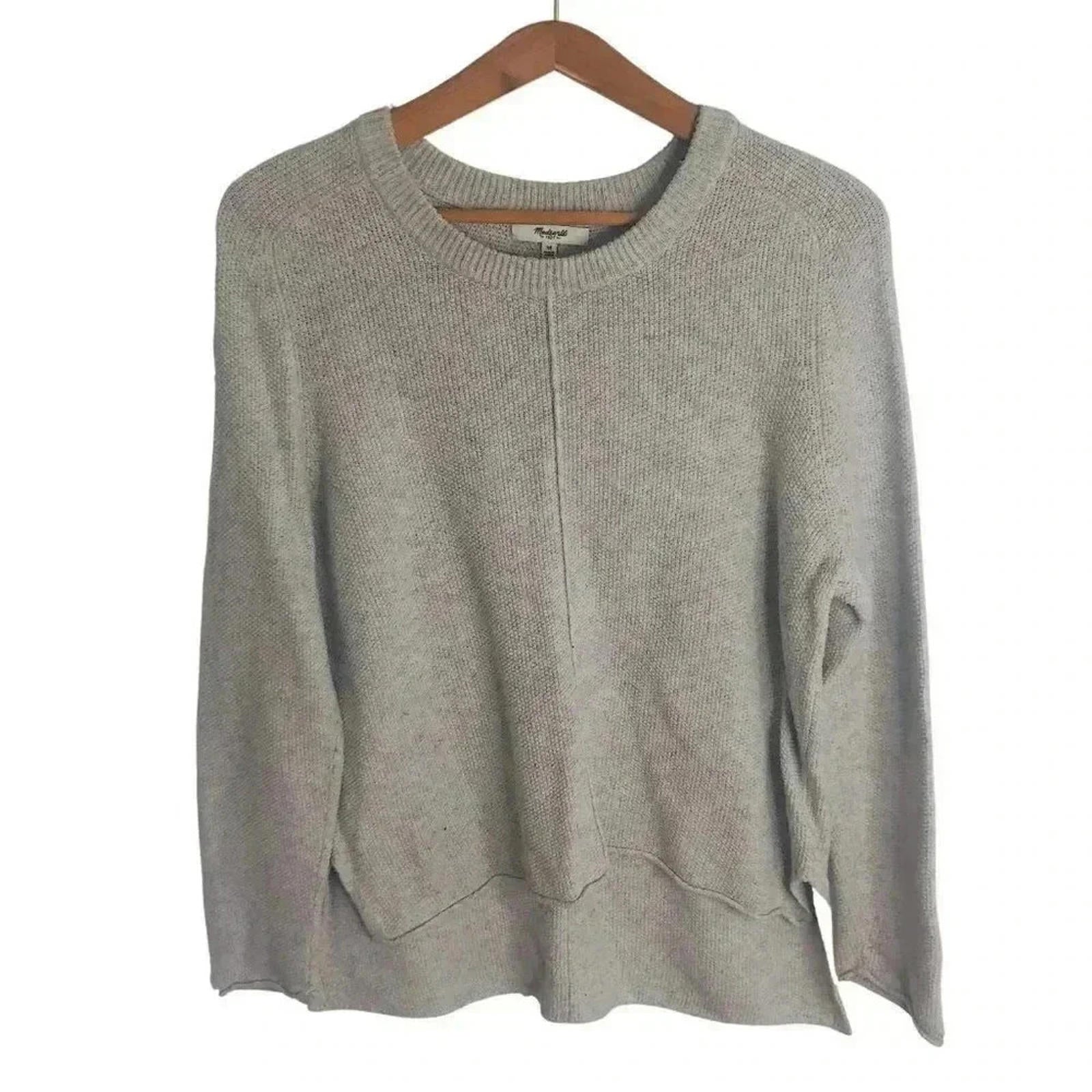 Madewell Grey Knit Sweater Exposed Seams Women's Size M by Hot Girl Secondhand
