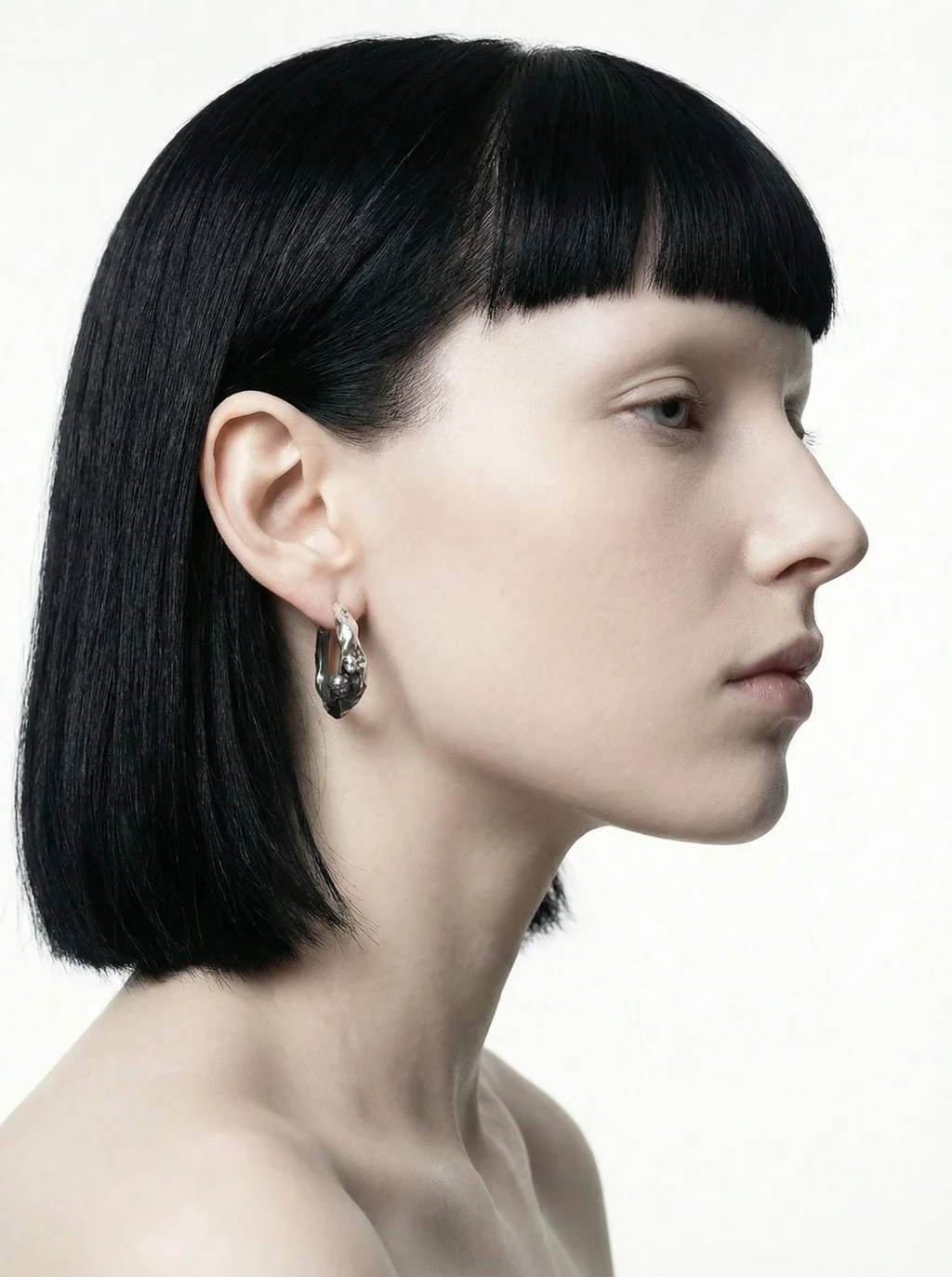 Eternal Embrace Sculptural Hoop Earring by ASATO