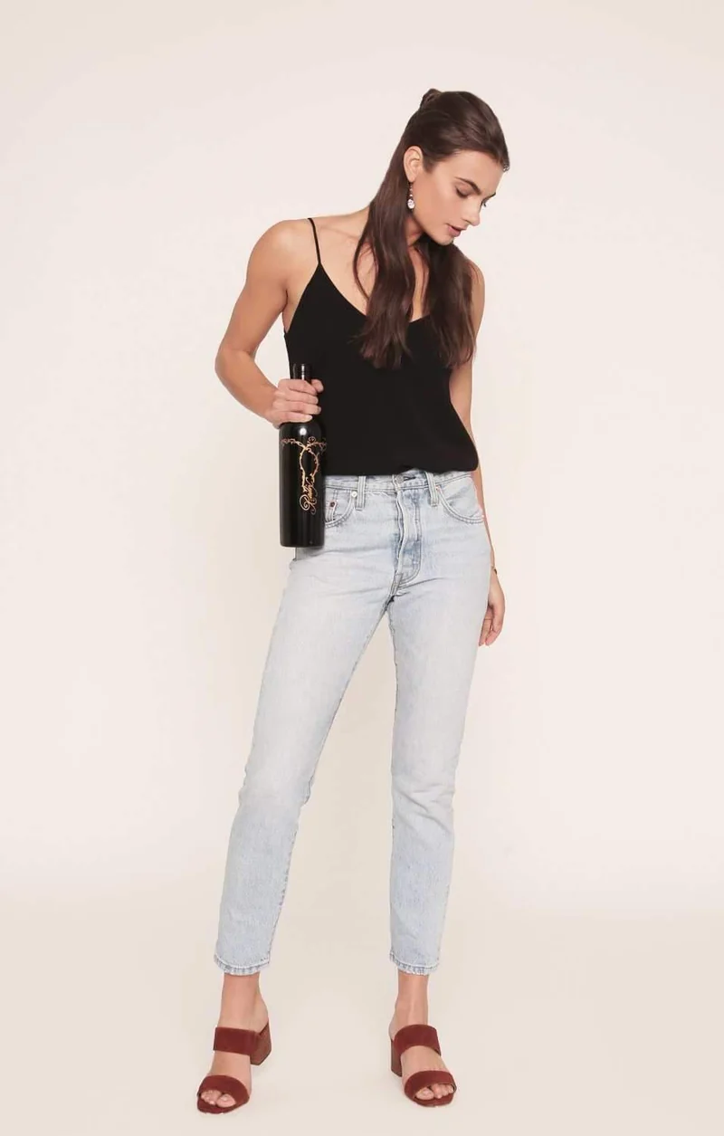 Coco Tank | Black Rayon | by Merritt Charles