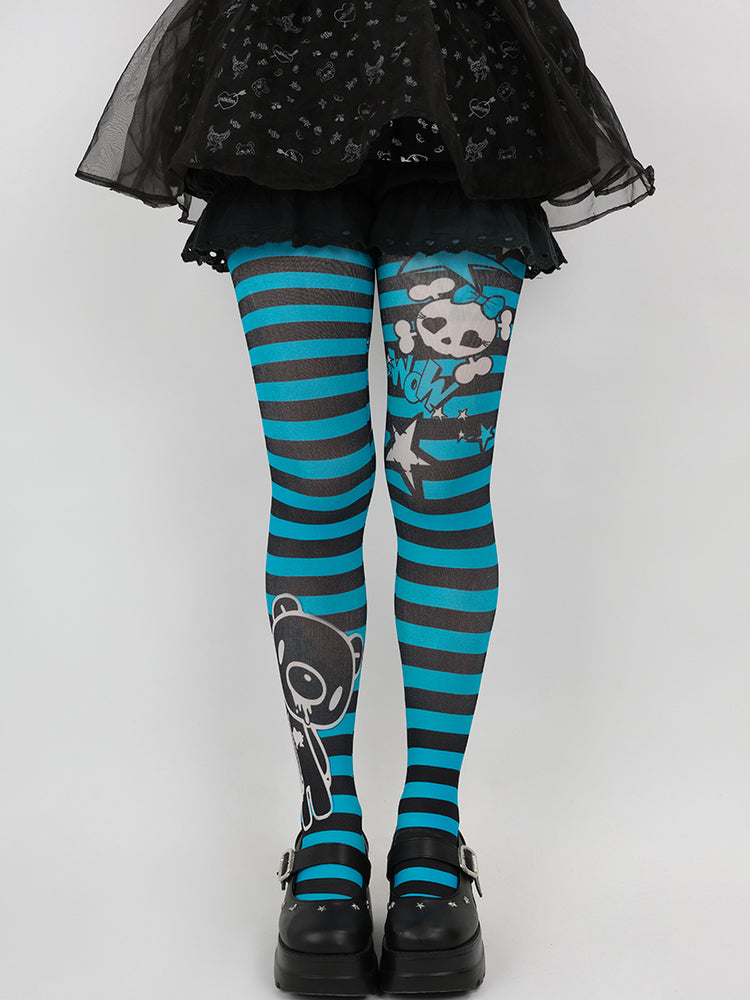 Punk Striped Tights Harajuku Autumn Winter - NIHON KIDS by Land Decora