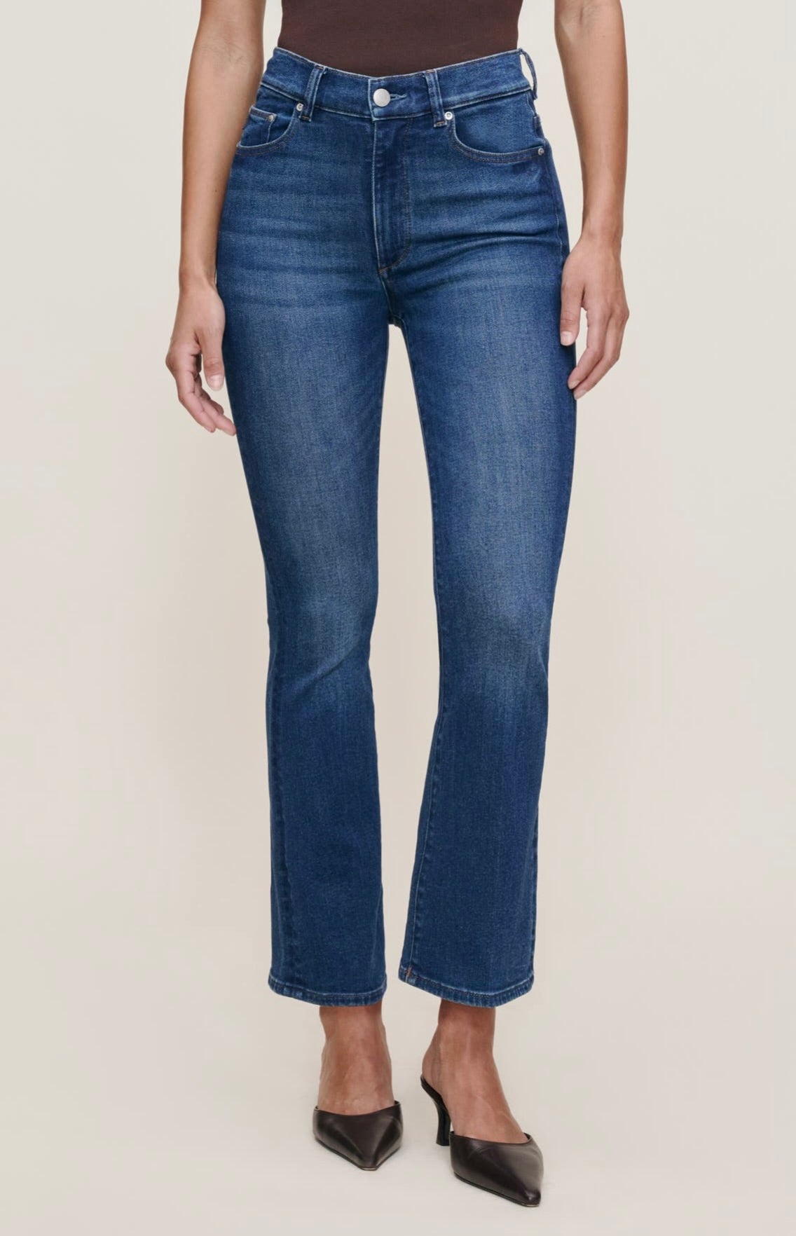 Dl1961 Bridget Boot High Rise Instasculpt Crop Jeans in Raindrop by Sierra Deene
