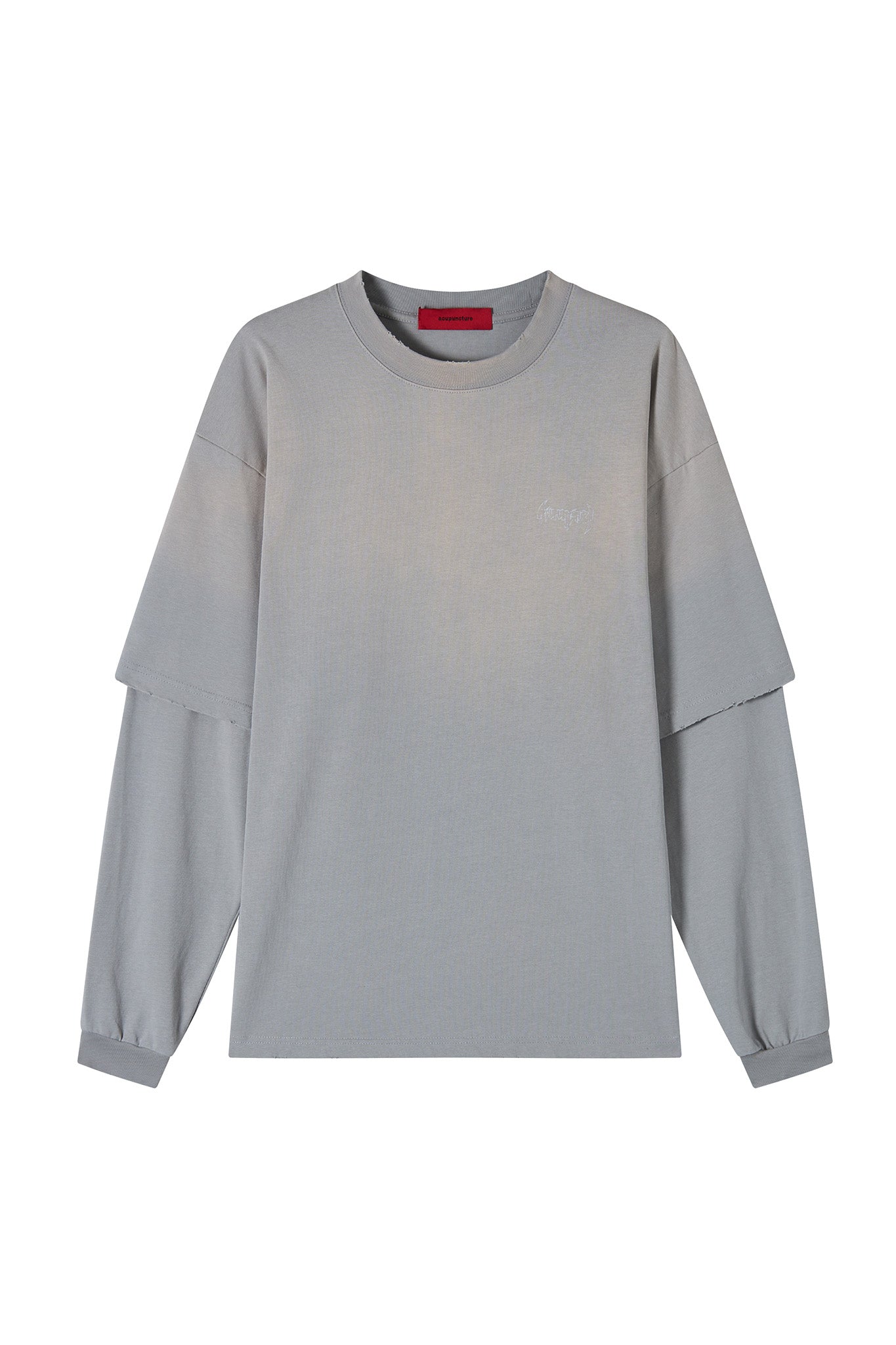 TIE DYE LS T-SHIRT LIGHT GREY by Acupuncture1993