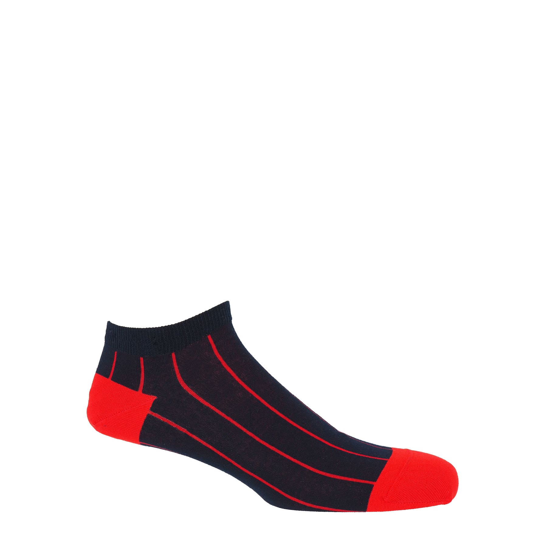 Pin Stripe Men's Trainer Socks - Navy by Peper Harow