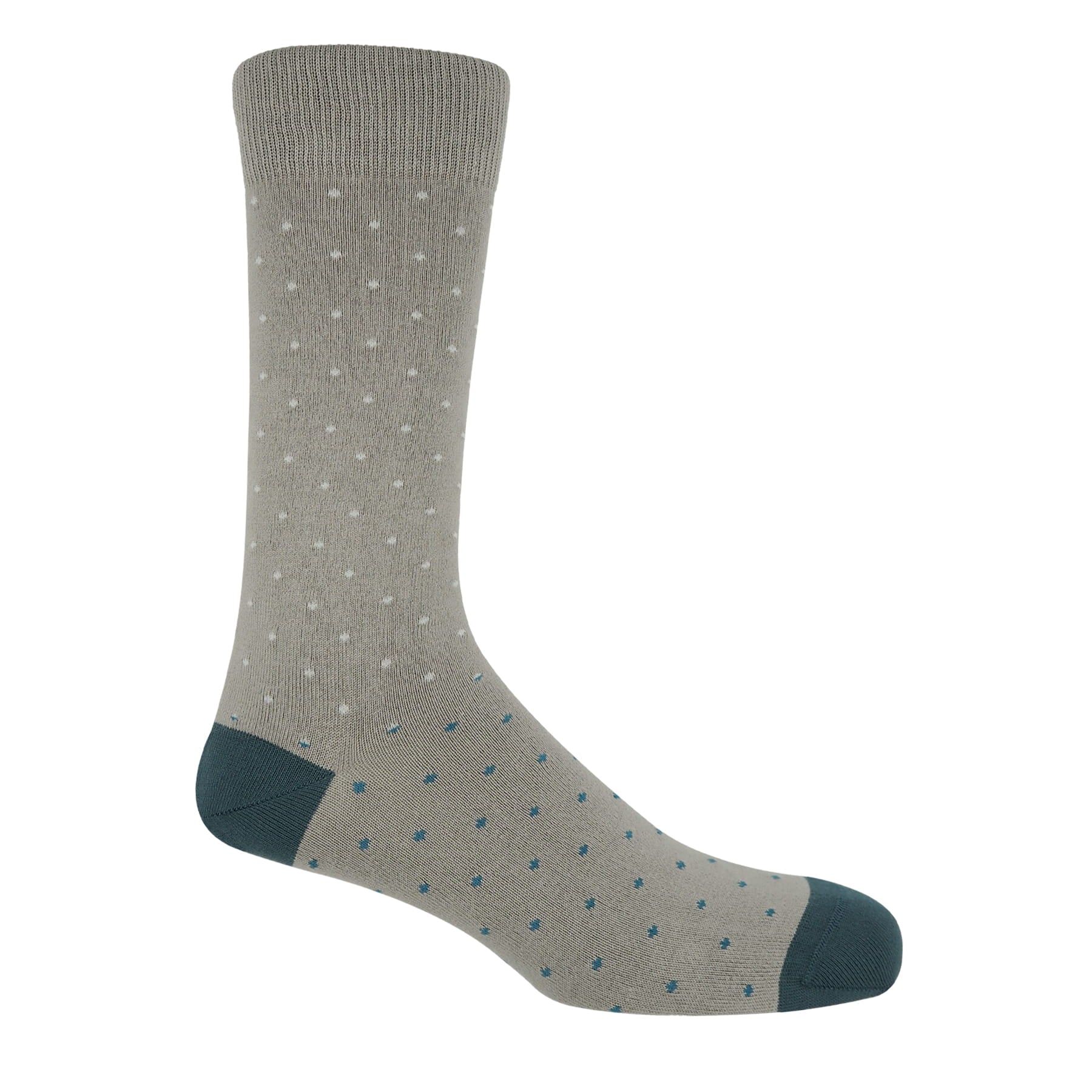 Pin Dot Men's Socks - Light Grey by Peper Harow