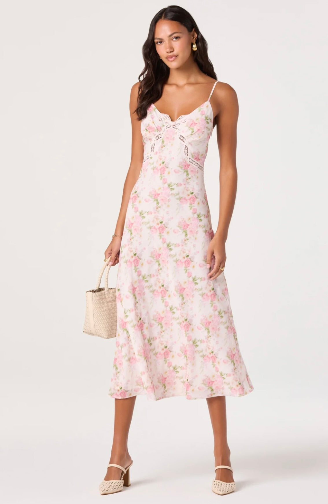 ASTR The Label Liren Floral Midi Dress by Sierra Deene