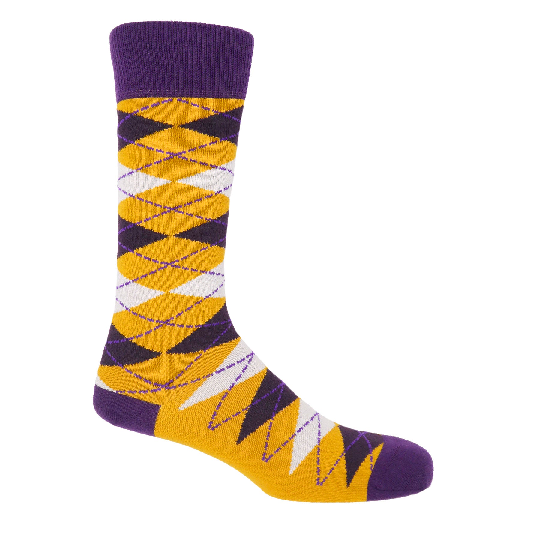 Argyle Men's Socks - Mustard by Peper Harow