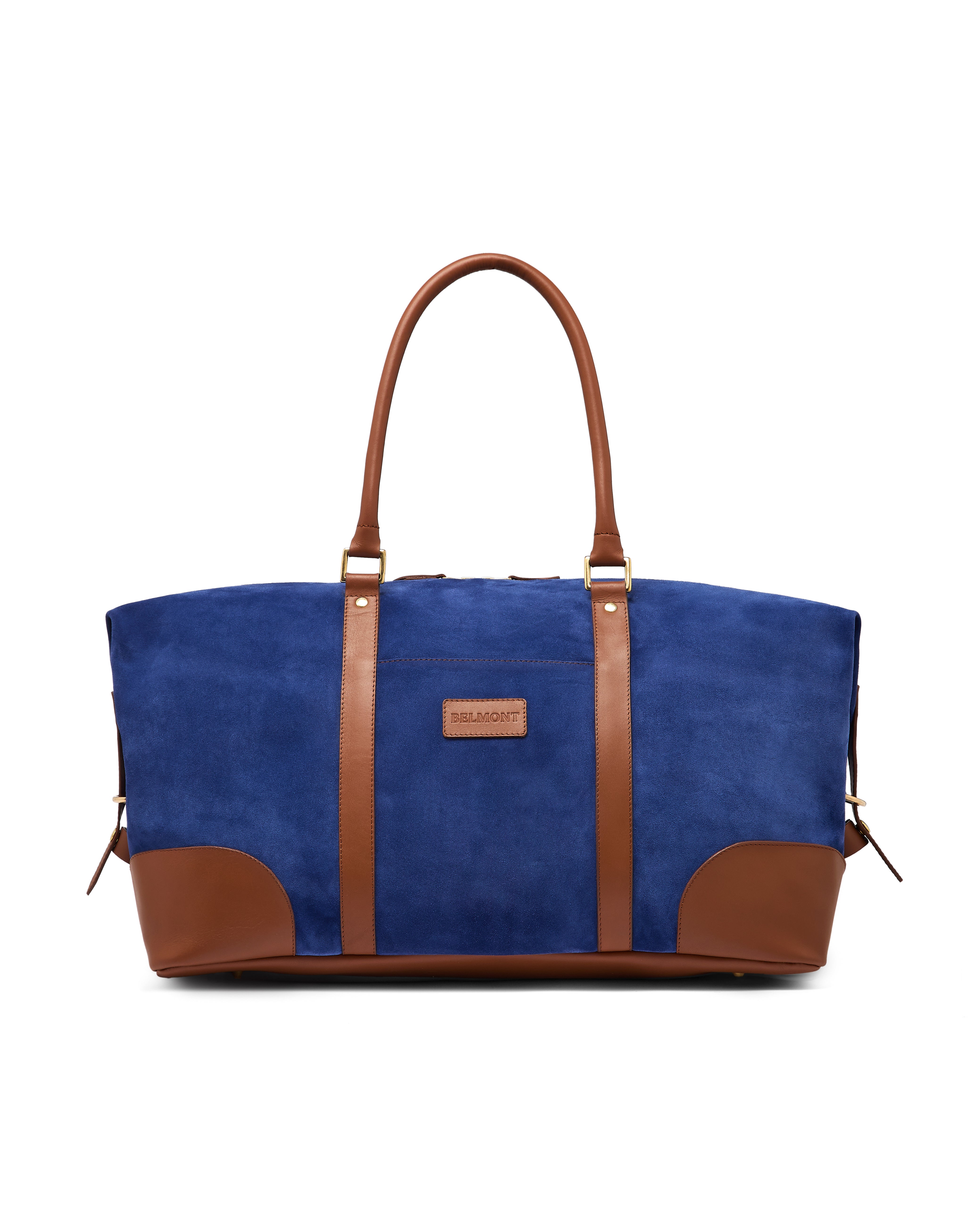 The Raffles Weekender Bag in Royal Blue Suede by Belmont GB