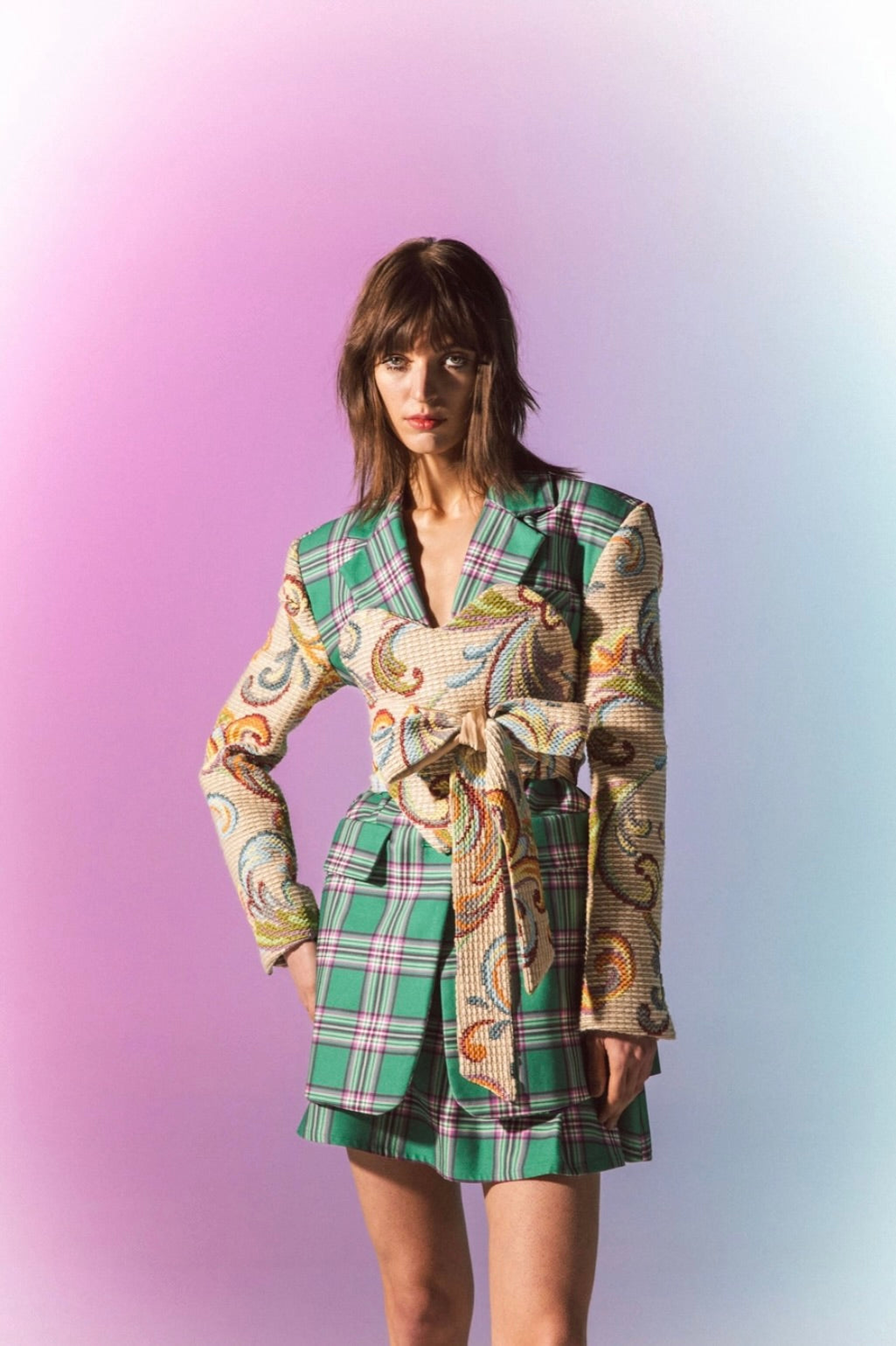 Simona Bonacci Plaid Jacquard Jacket by Sierra Deene