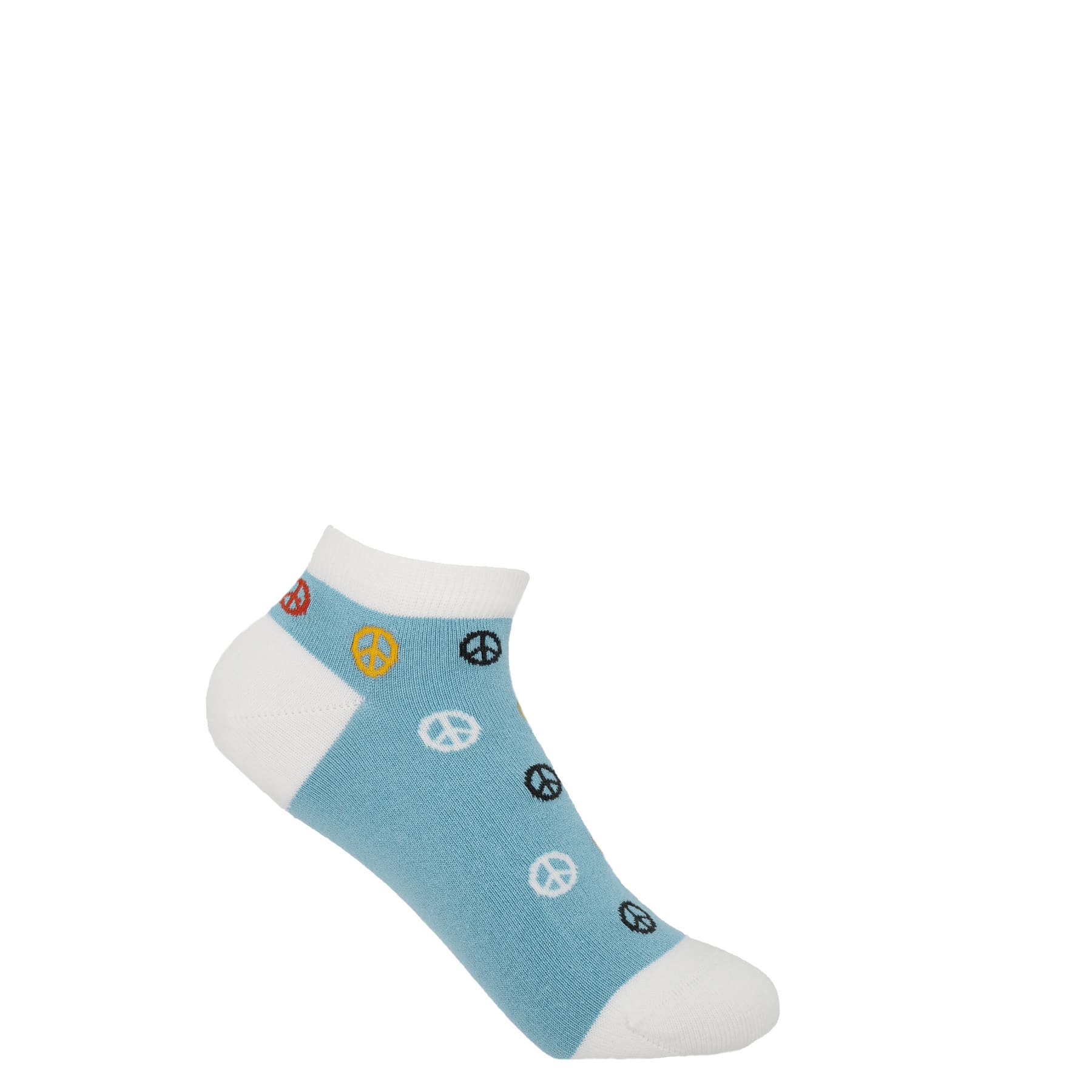 Peace Women's Trainer Socks - Blue by Peper Harow