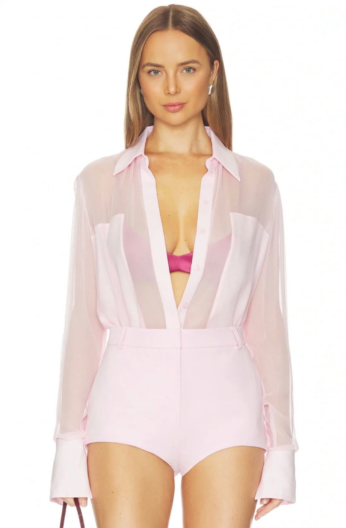 SANS FAFF Flore Silk Shirt in Blush Pink by Sierra Deene