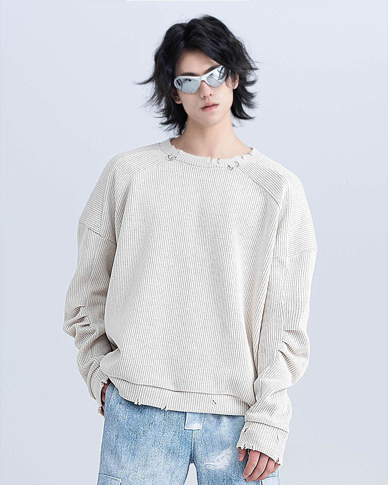 Xequation 26Ss Distressed Crewneck by OFFCULTURE