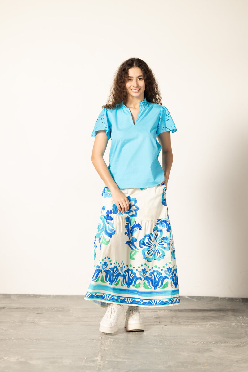OCEAN BLOOM ADA SKIRT by Maude Vivante