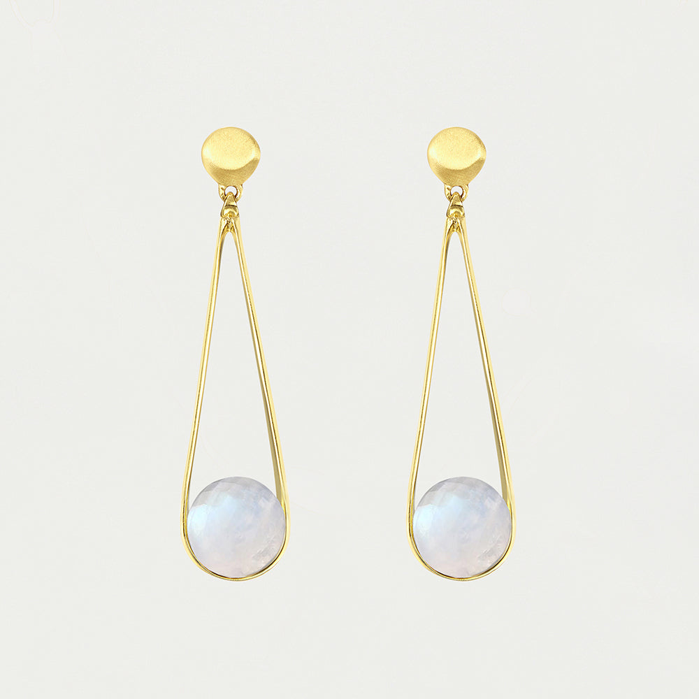 Rainbow Moonstone Mini Ipanema Earrings by Sierra Deene