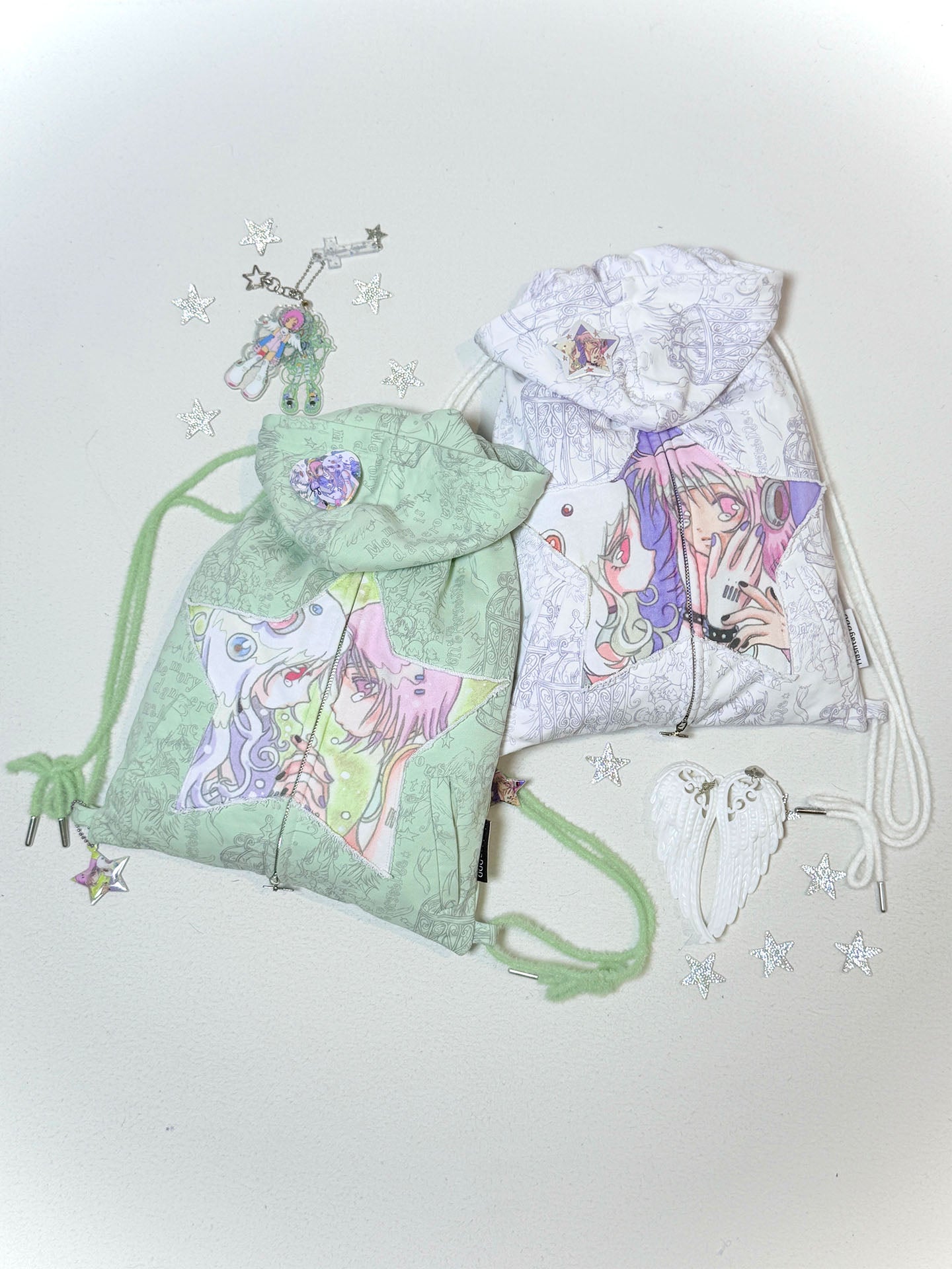Y2K Convertible Hoodie Strap Bag - Hashtag DDD by Land Decora