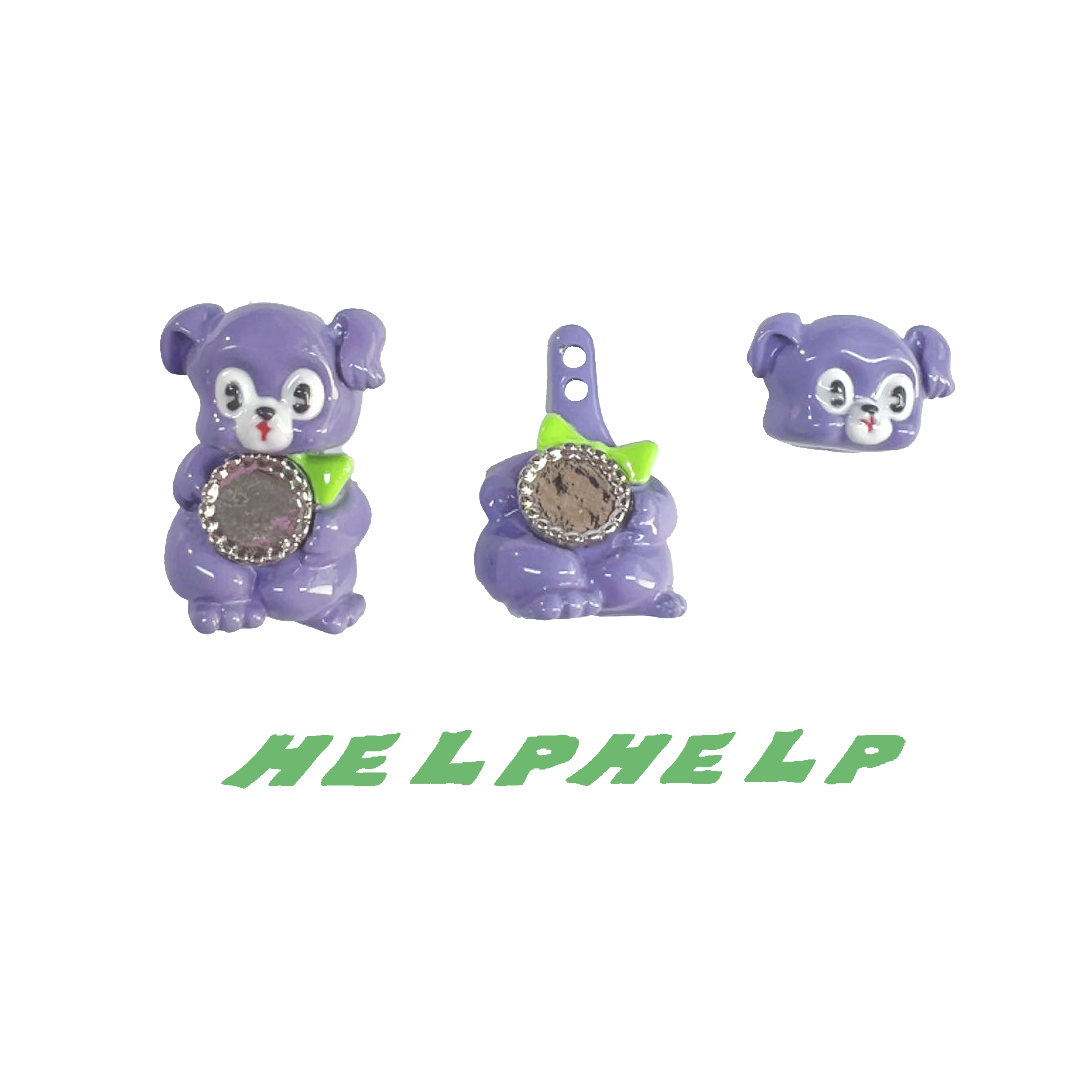 Harajuku Earrings Spray Painted Metal Dog Adjustable Detachable Earrings - HELPHELP by Land Decora